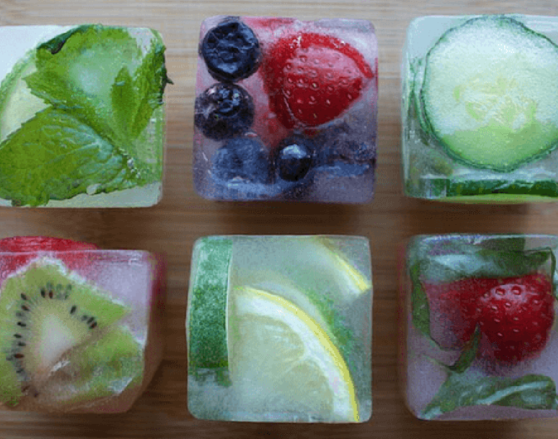 flavored ice cubes